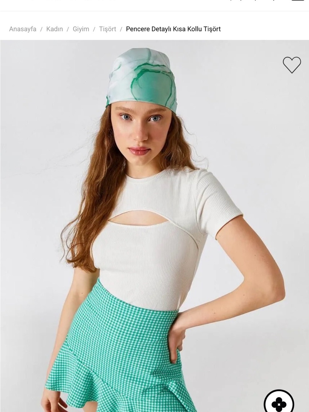 Ribbed White Short Sleeve Top with Chest Cutout